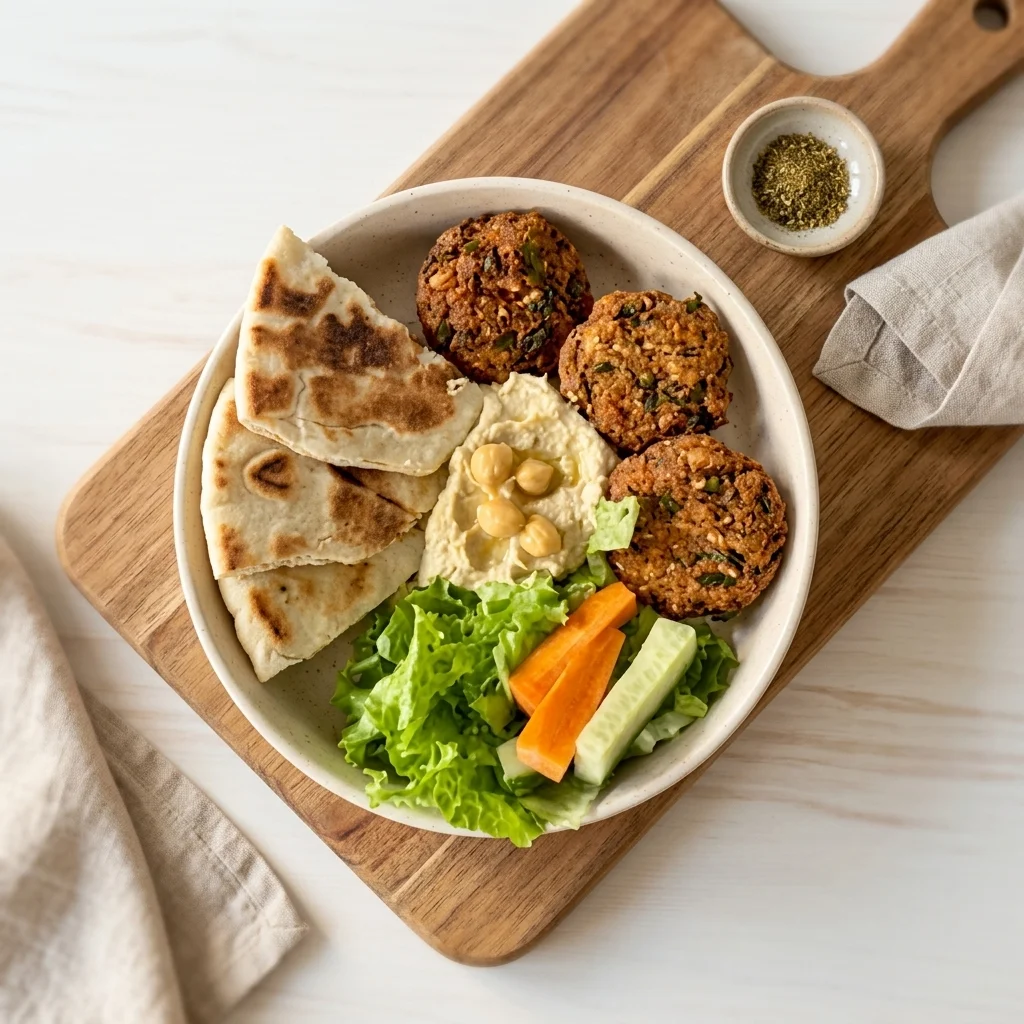 Falafel, hummus and Mediterranean appetizers near Beaumaris, Edmonton